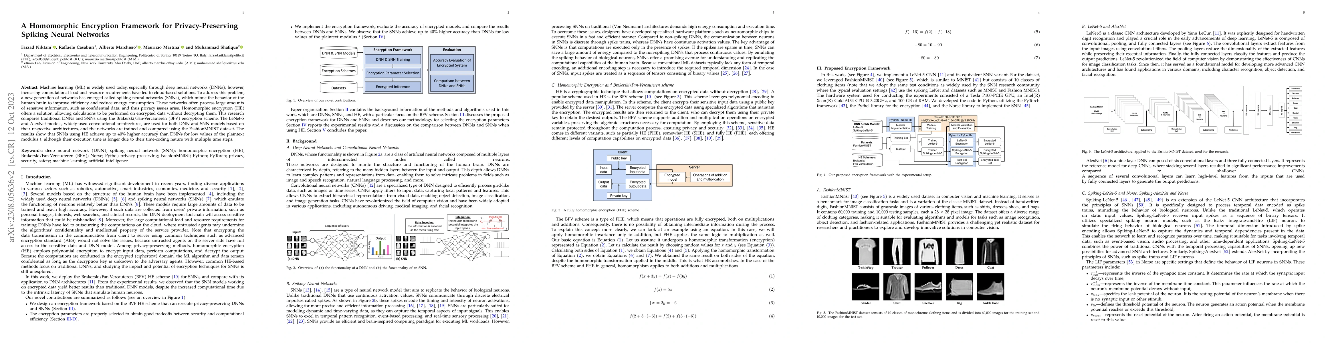 Thumbnail for A Homomorphic Encryption Framework for Privacy-Preserving Spiking Neural
  Networks