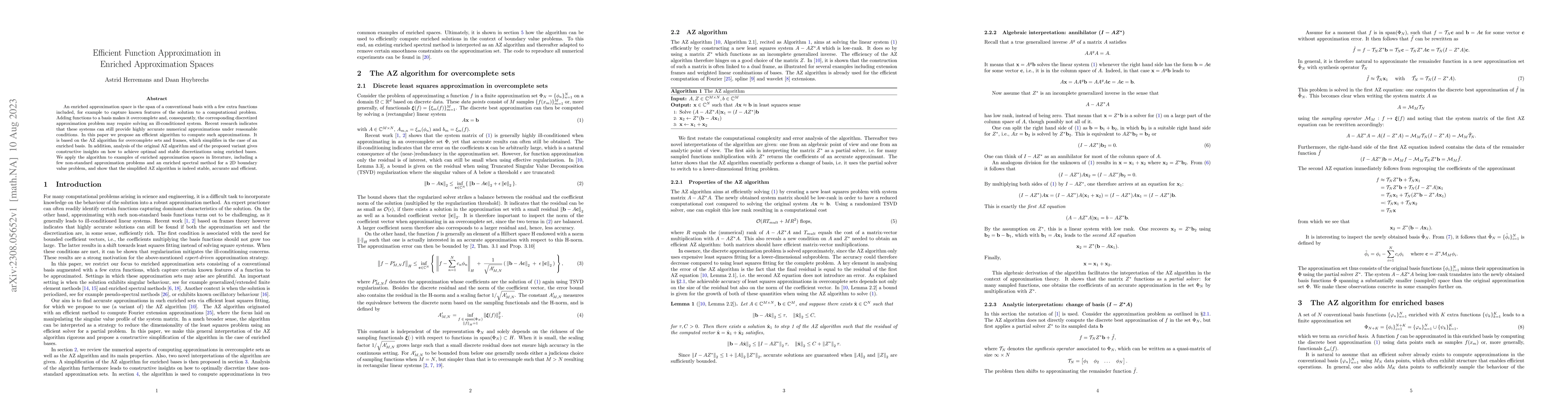 Thumbnail for Efficient Function Approximation in Enriched Approximation Spaces