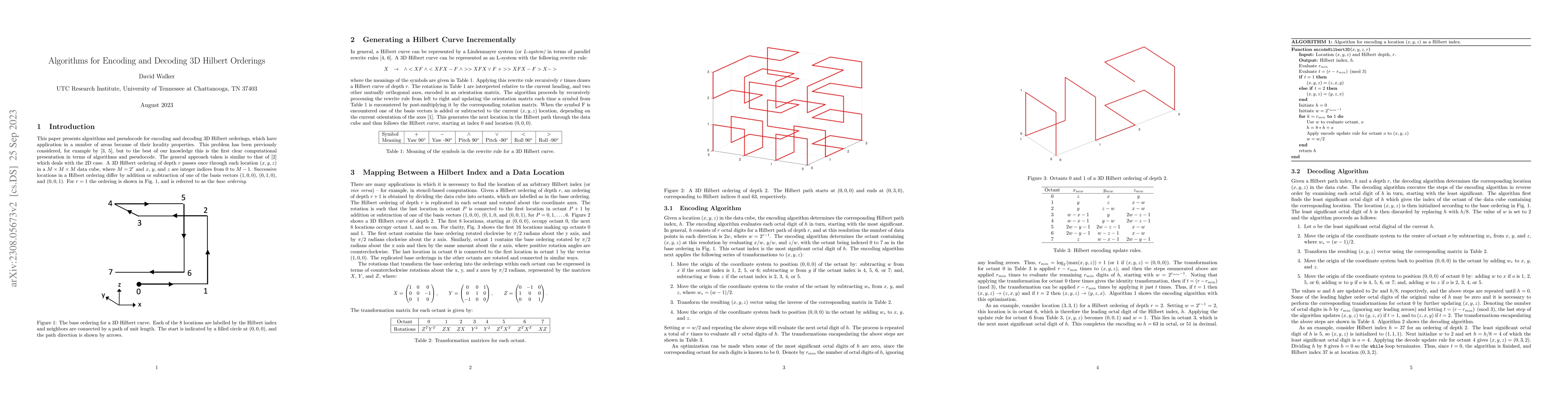 Thumbnail for Algorithms for Encoding and Decoding 3D Hilbert Orderings