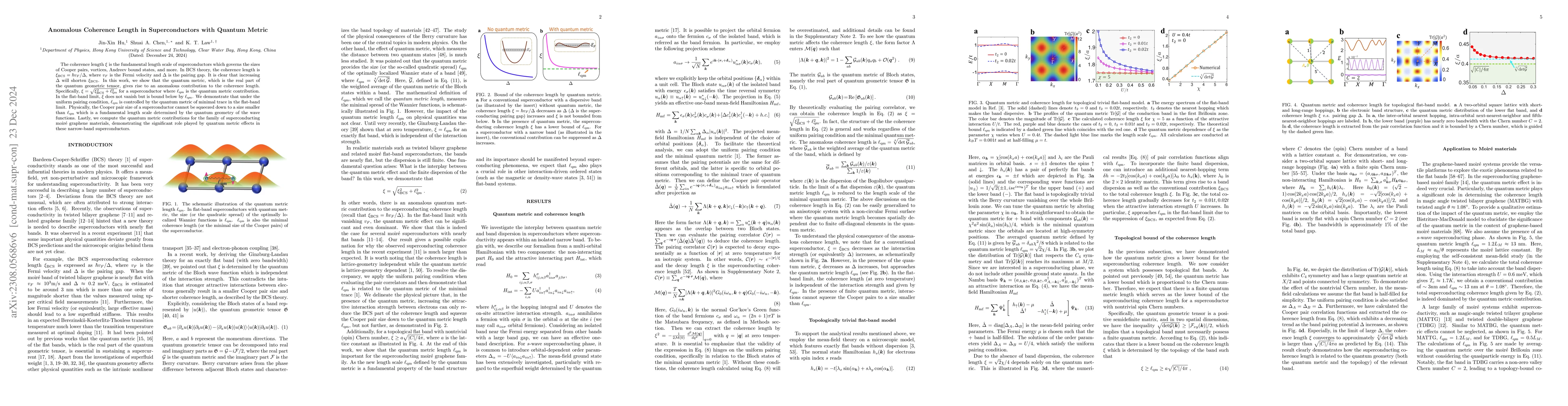 Thumbnail for Anomalous Coherence Length in Superconductors with Quantum Metric