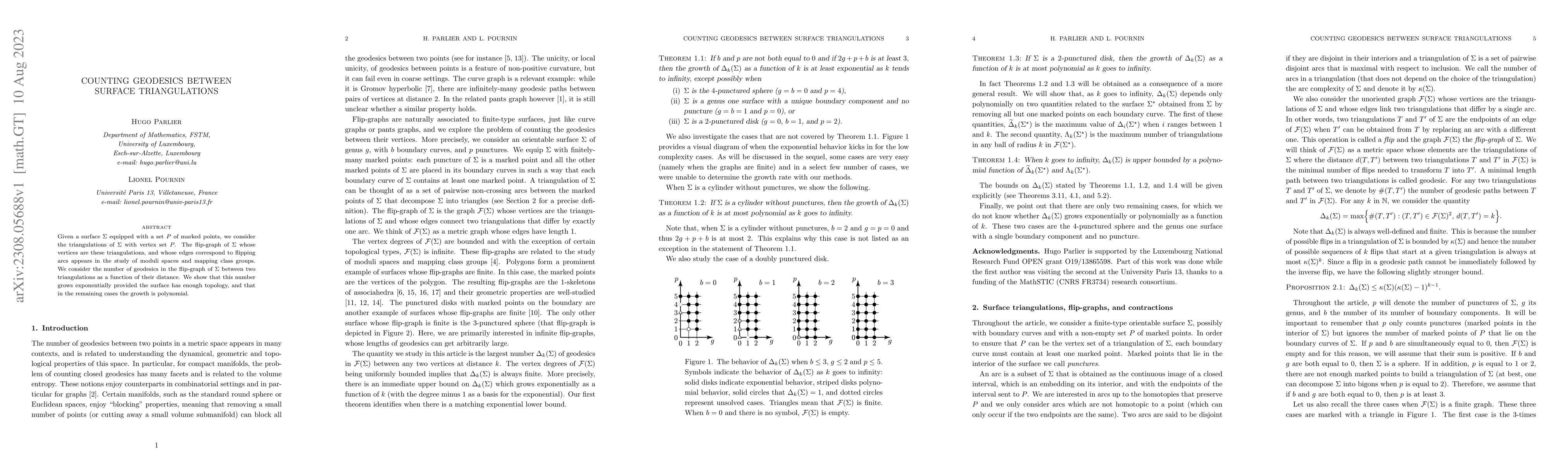 Thumbnail for Counting geodesics between surface triangulations
