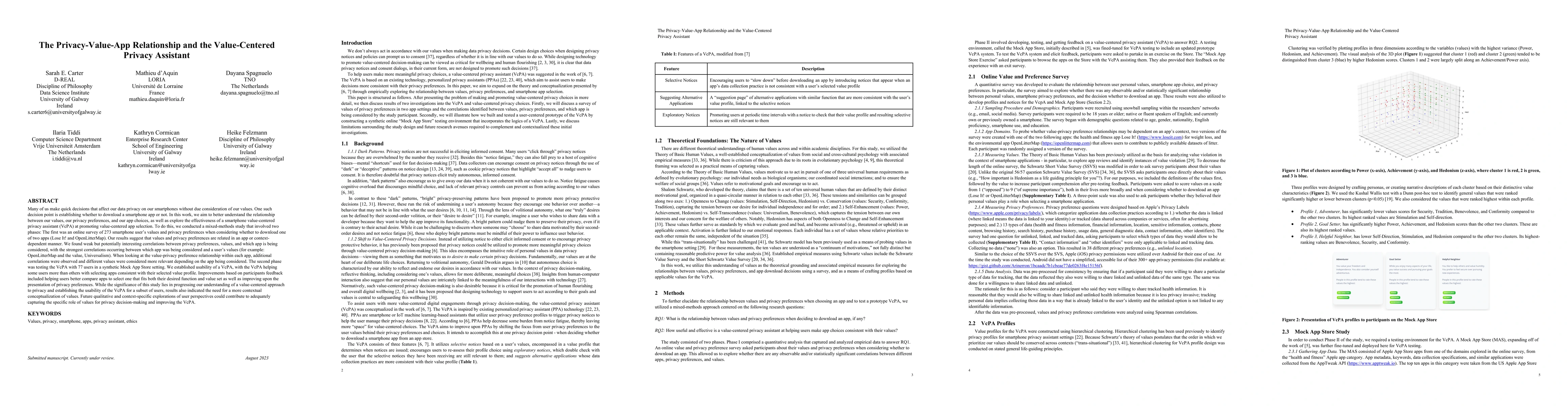 Thumbnail for The Privacy-Value-App Relationship and the Value-Centered Privacy
  Assistant