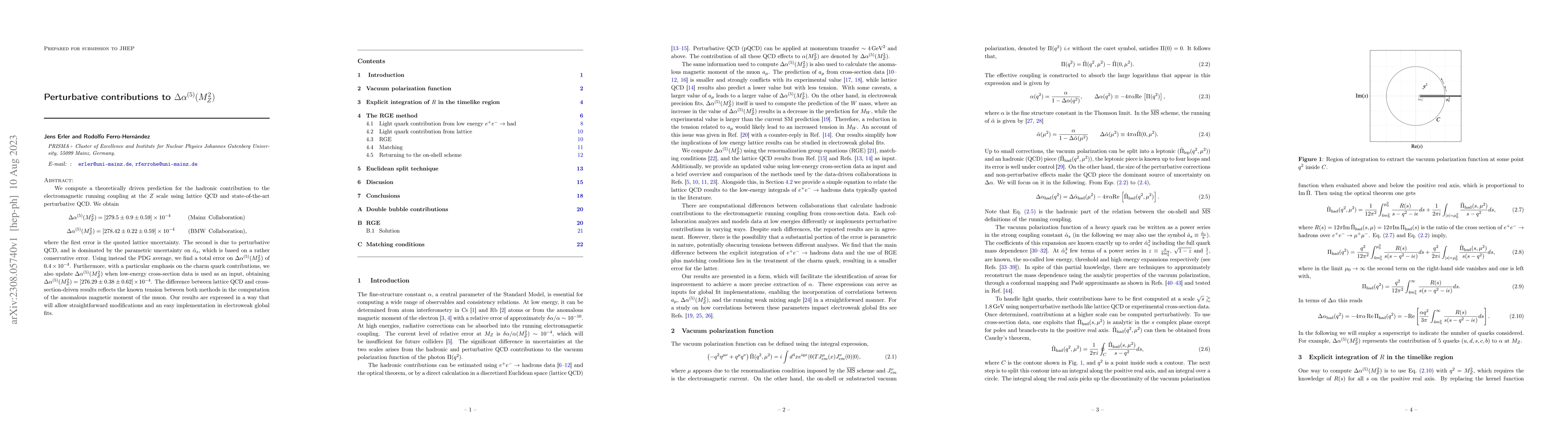 Thumbnail for Perturbative contributions to $\Delta\alpha^{(5)}(M^2_Z)$