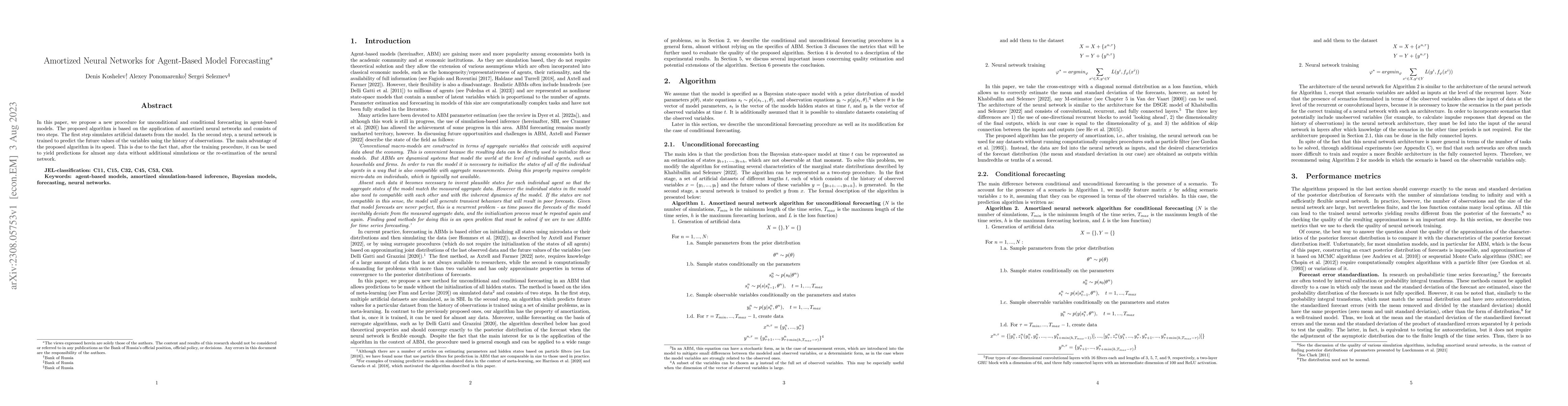 Thumbnail for Amortized neural networks for agent-based model forecasting