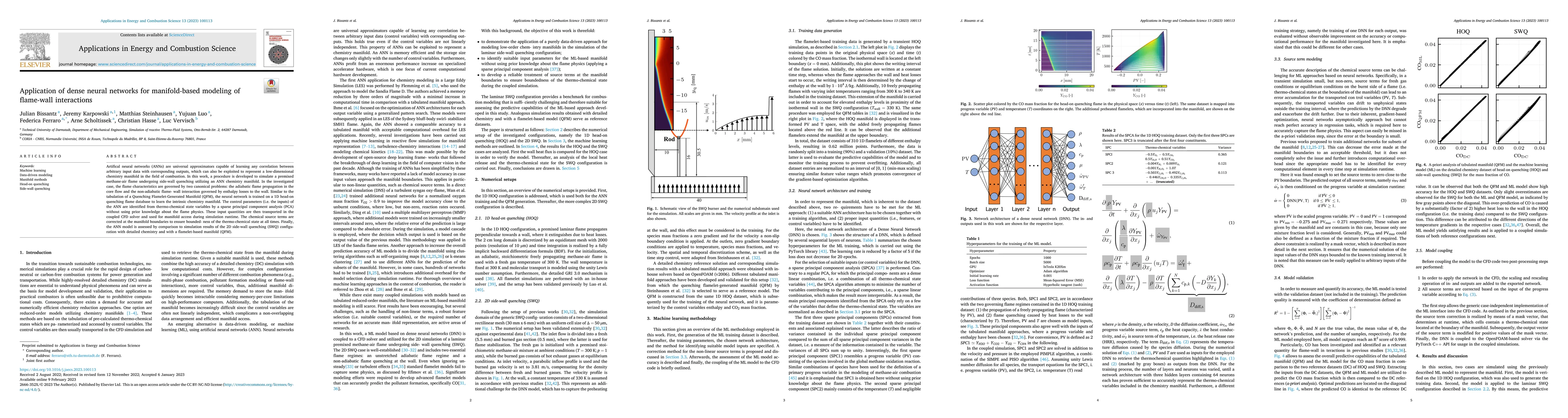 Thumbnail for Application of dense neural networks for manifold-based modeling of
  flame-wall interactions