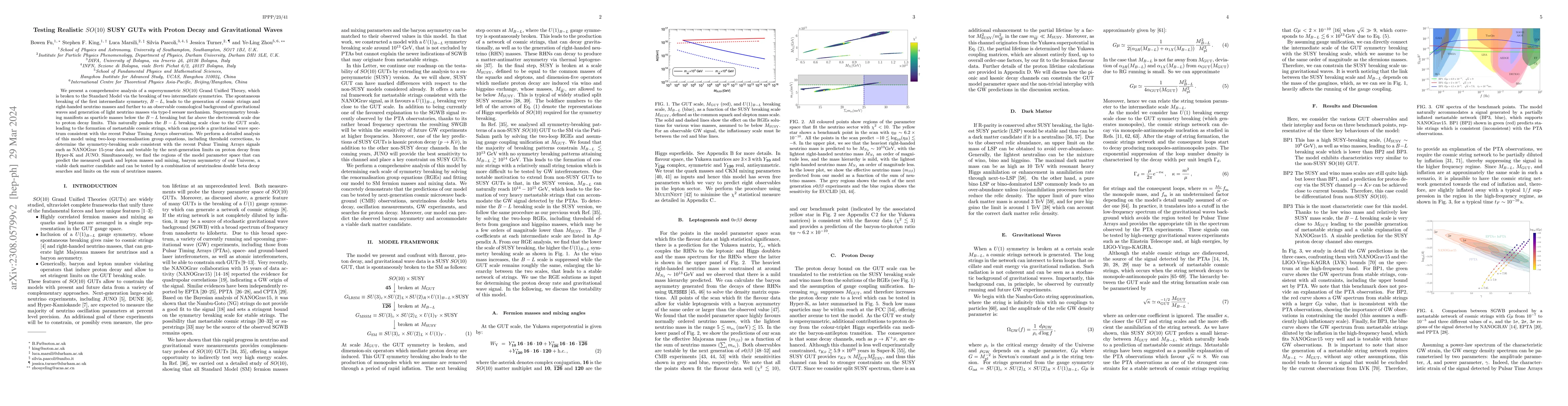 Thumbnail for Testing Realistic $SO(10)$ SUSY GUTs with Proton Decay and Gravitational
  Waves