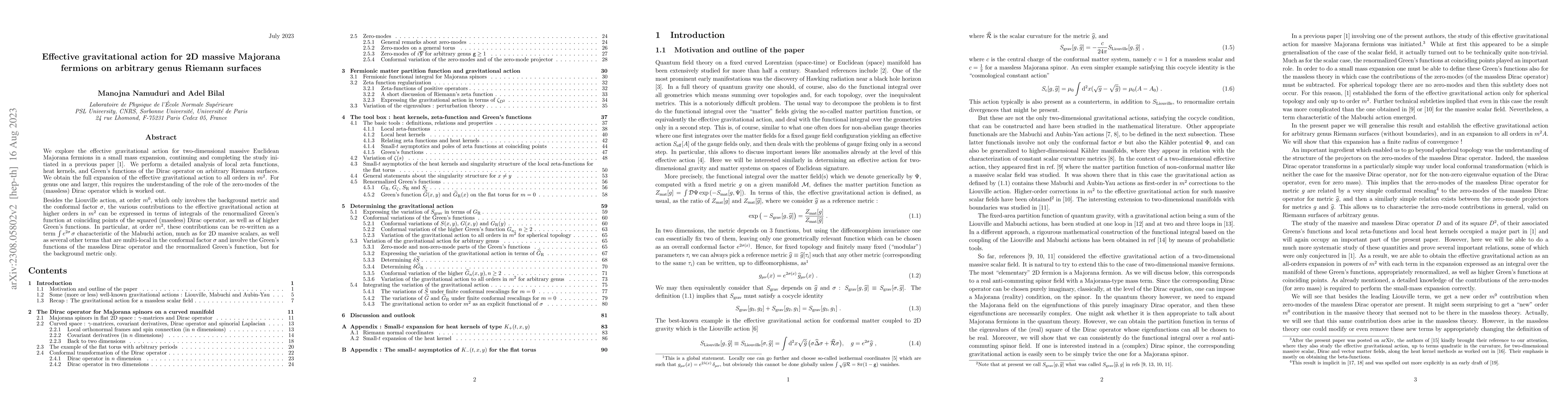 Thumbnail for Effective gravitational action for 2D massive Majorana fermions on
  arbitrary genus Riemann surfaces