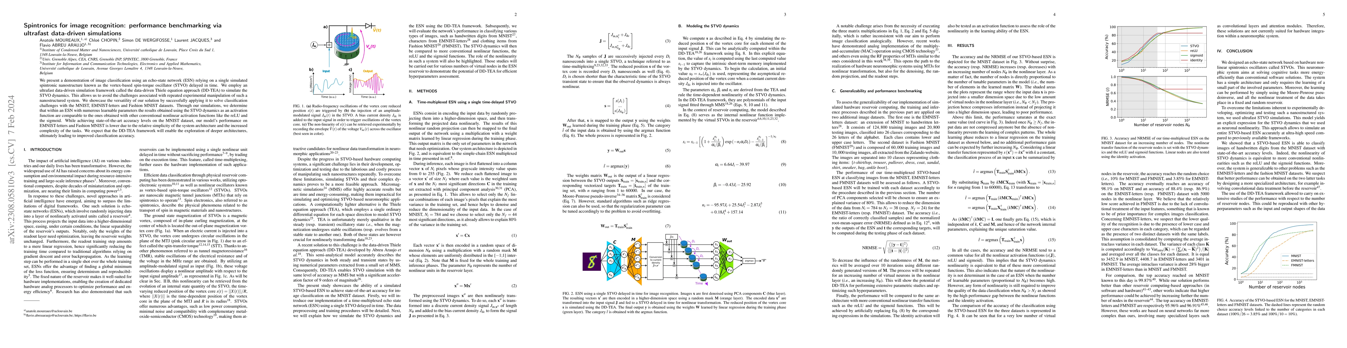 Thumbnail for Spintronics for image recognition: performance benchmarking via
  ultrafast data-driven simulations