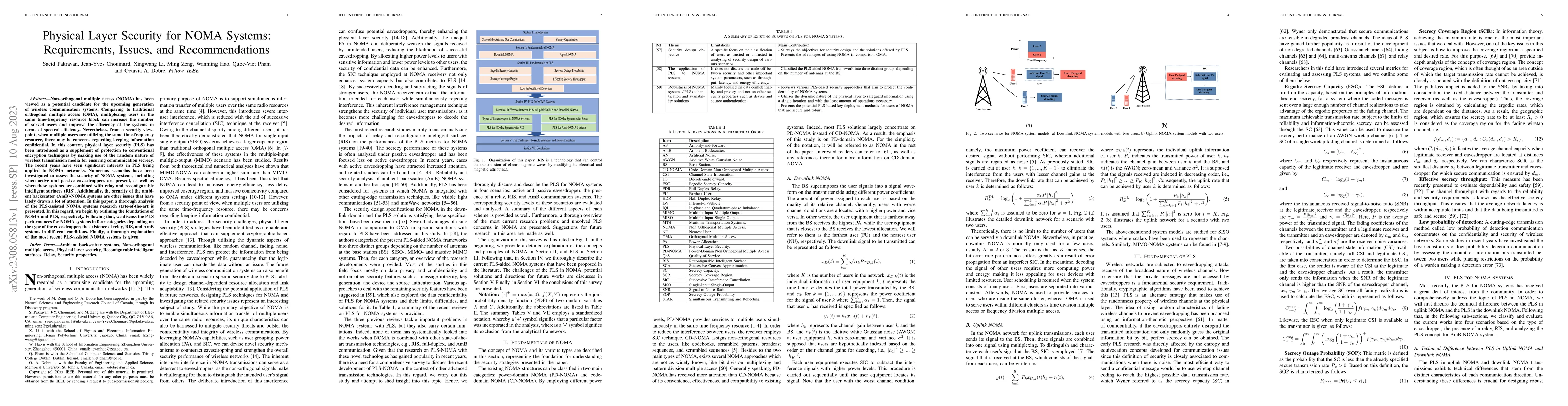 Thumbnail for Physical Layer Security for NOMA Systems: Requirements, Issues, and
  Recommendations
