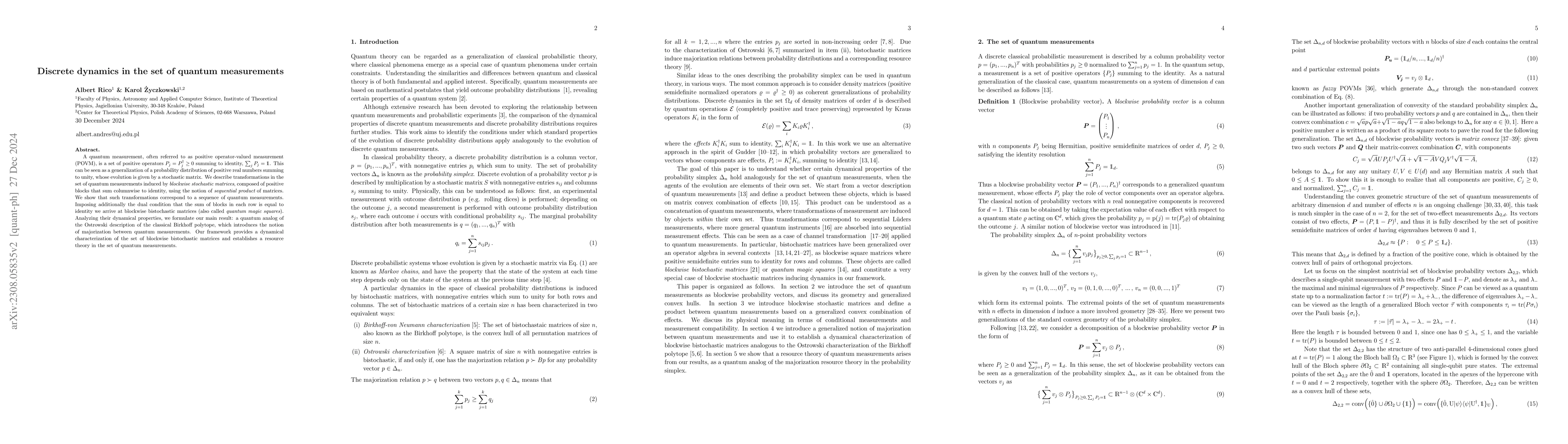Thumbnail for Discrete dynamics in the set of quantum measurements