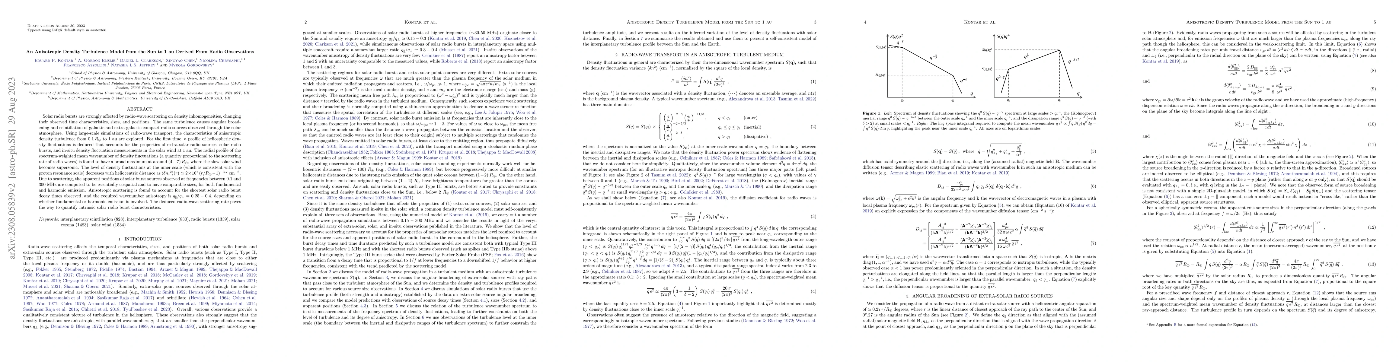 Thumbnail for An Anisotropic Density Turbulence Model from the Sun to 1 au Derived
  From Radio Observations