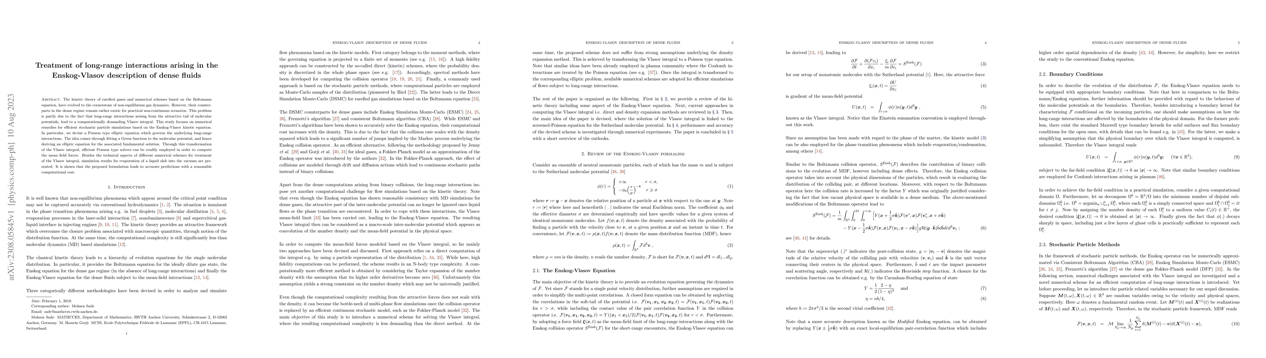 Thumbnail for Treatment of long-range interactions arising in the Enskog-Vlasov
  description of dense fluids