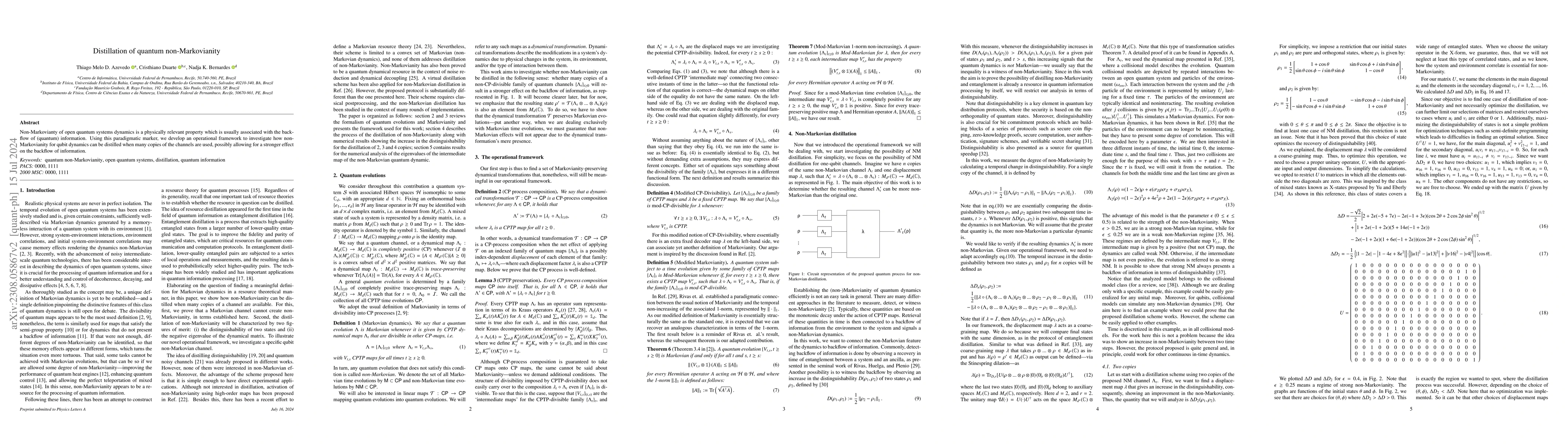 Thumbnail for Distillation of quantum non-Markovianity