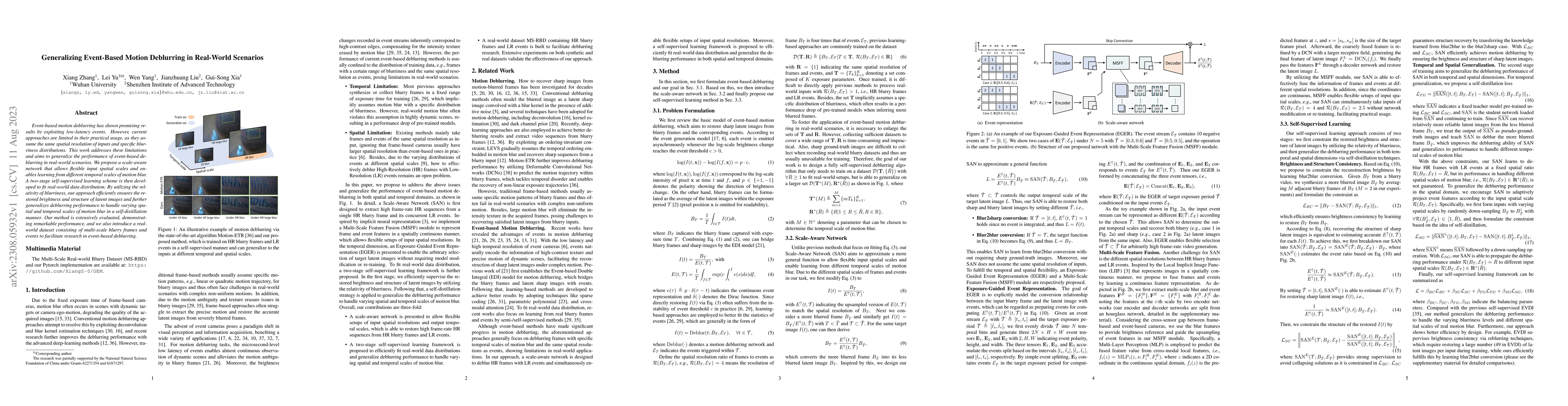 Thumbnail for Generalizing Event-Based Motion Deblurring in Real-World Scenarios