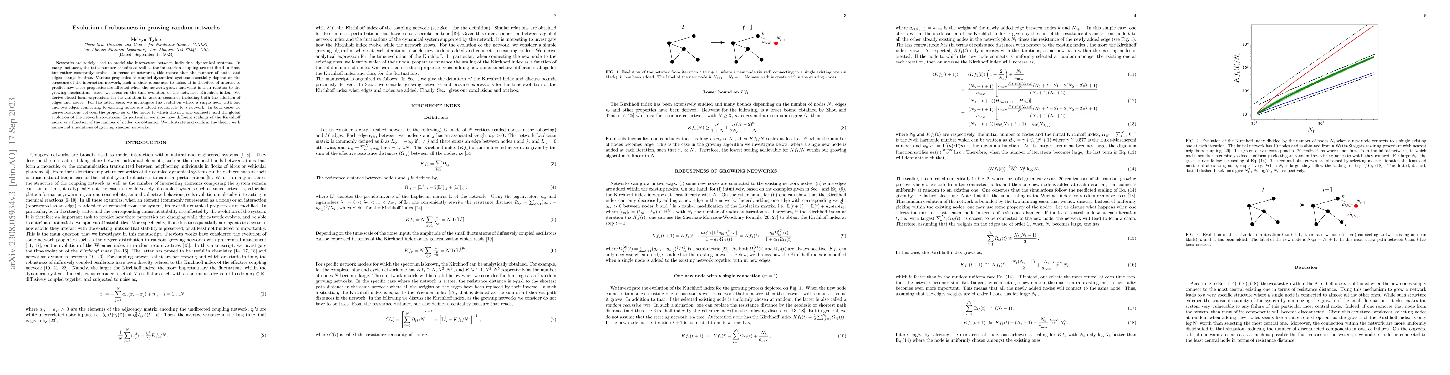 Thumbnail for Evolution of robustness in growing random networks