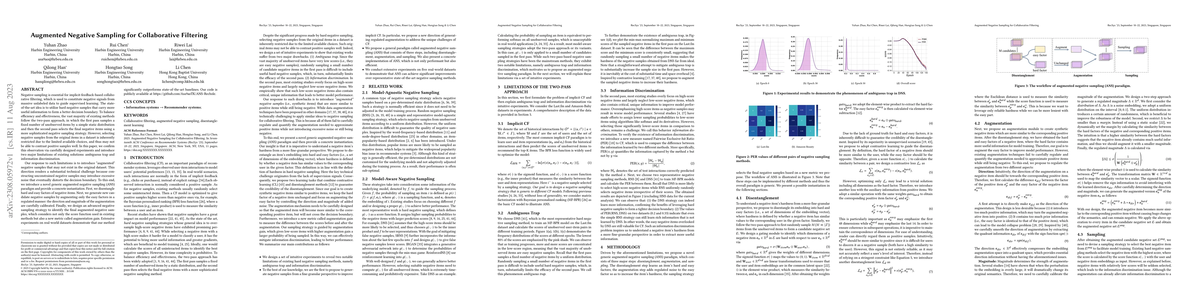Thumbnail for Augmented Negative Sampling for Collaborative Filtering