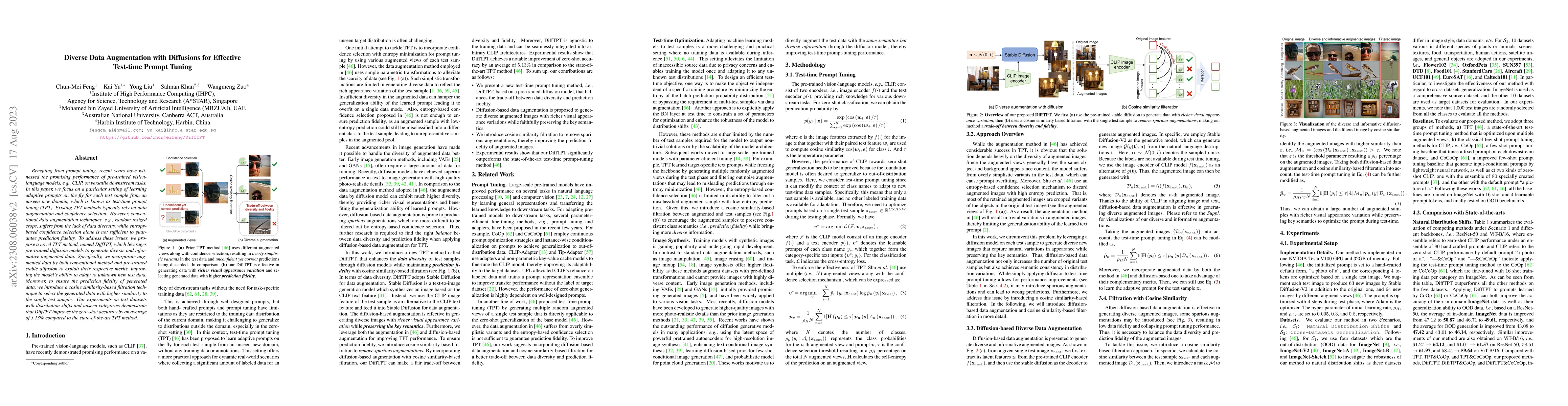 Thumbnail for Diverse Data Augmentation with Diffusions for Effective Test-time Prompt
  Tuning