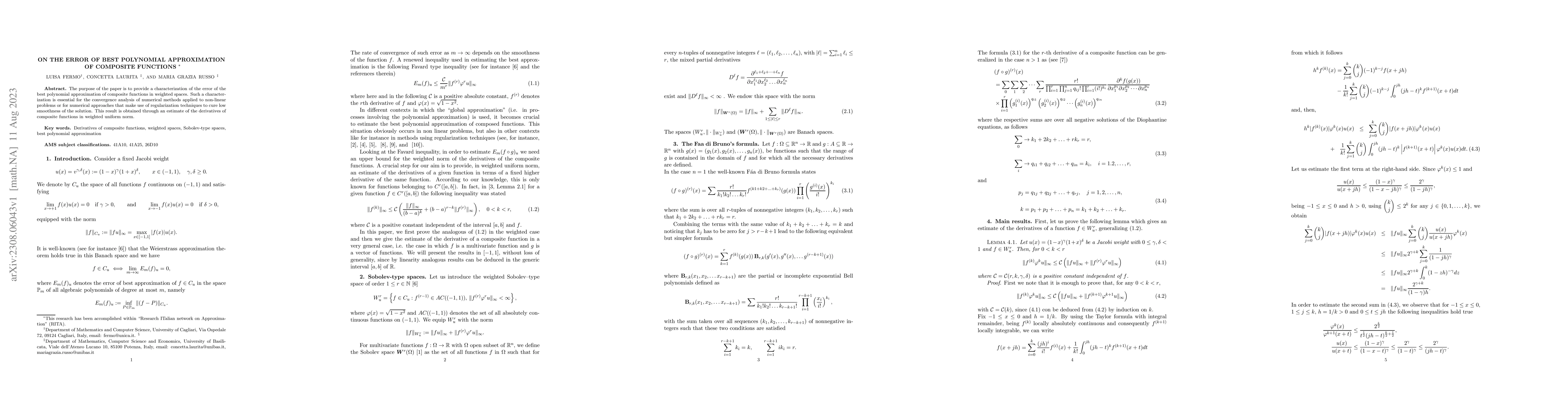 Thumbnail for On the error of best polynomial approximation of composite functions