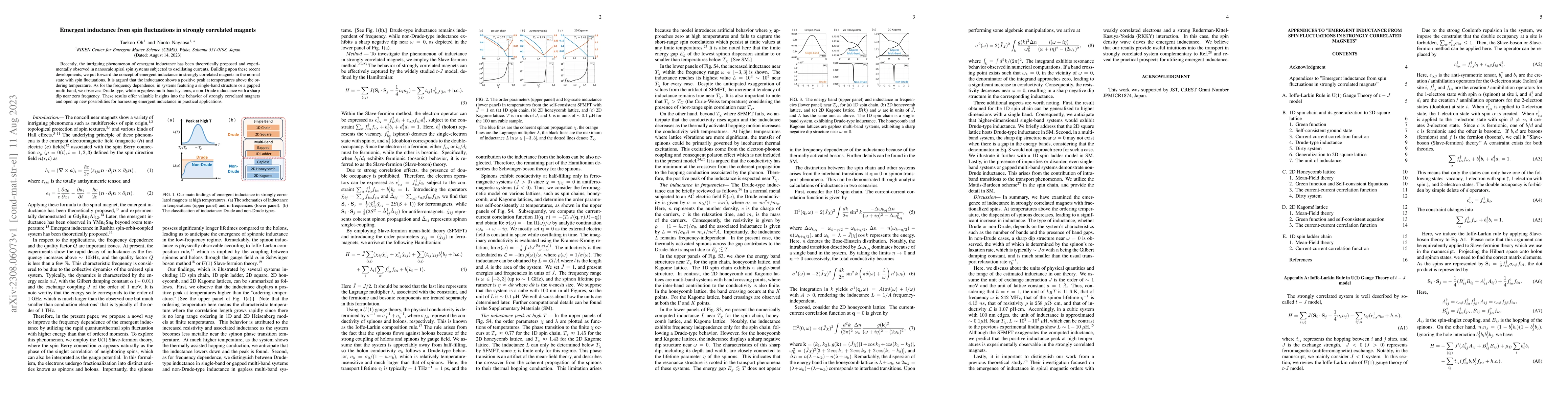 Thumbnail for Emergent inductance from spin fluctuations in strongly correlated
  magnets