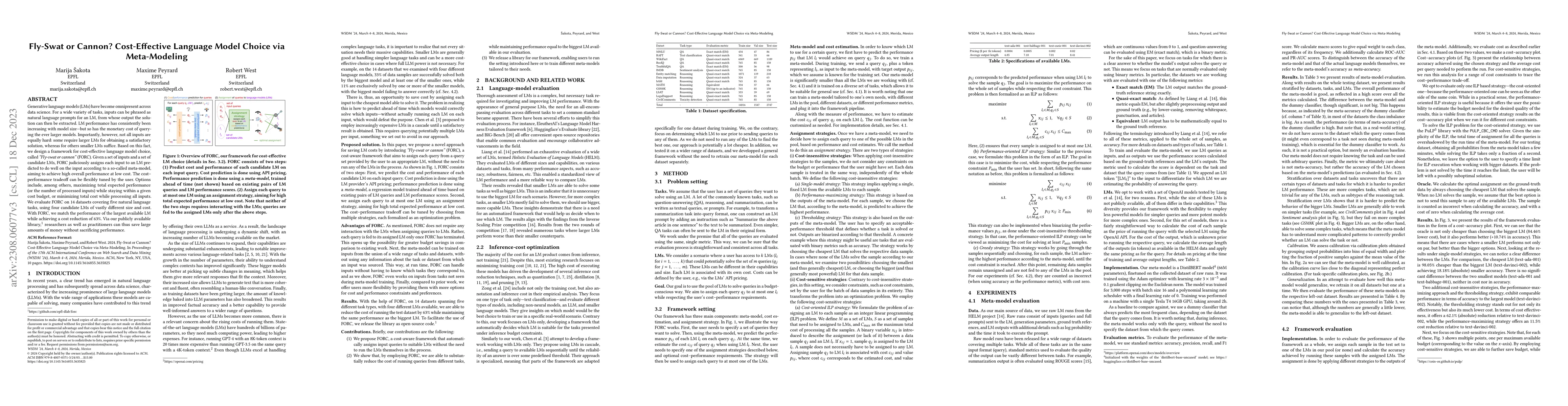 Thumbnail for Fly-Swat or Cannon? Cost-Effective Language Model Choice via
  Meta-Modeling