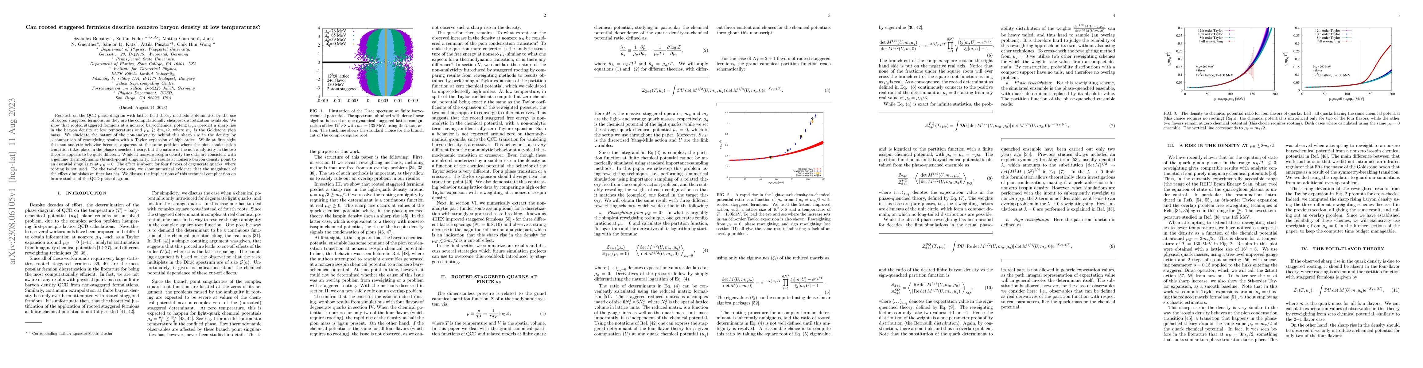 Thumbnail for Can rooted staggered fermions describe nonzero baryon density at low
  temperatures?