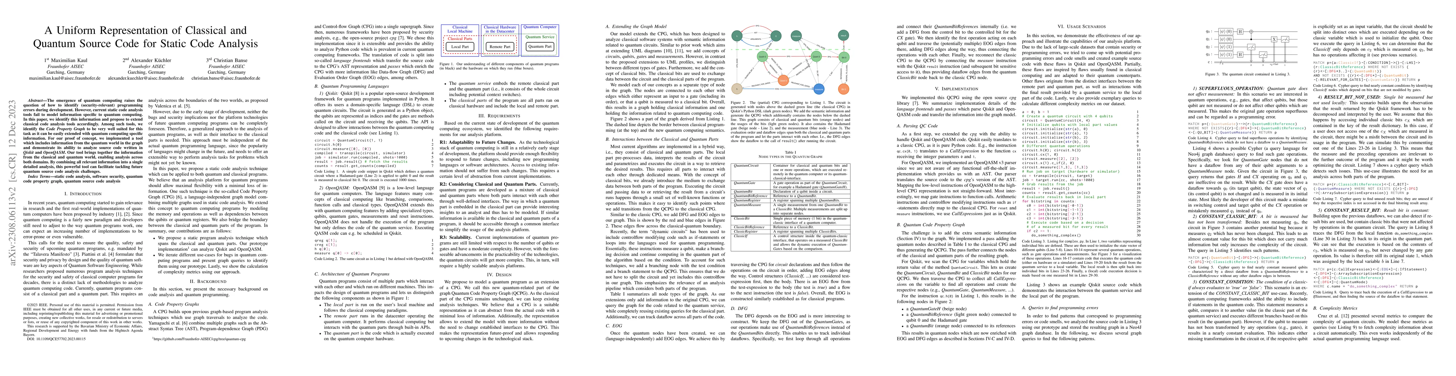 Thumbnail for A Uniform Representation of Classical and Quantum Source Code for Static
  Code Analysis
