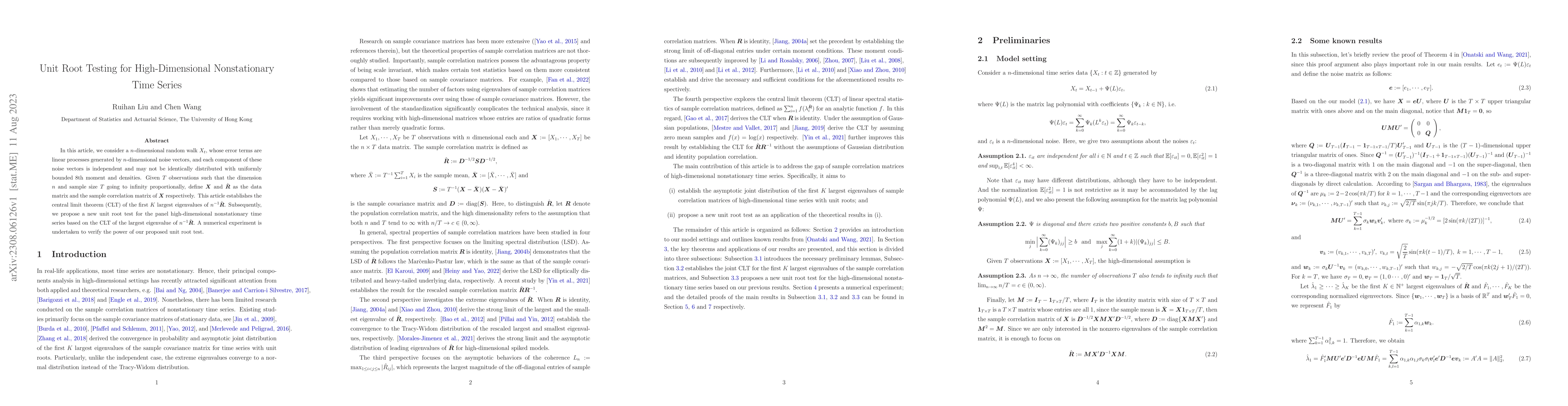 Thumbnail for Unit Root Testing for High-Dimensional Nonstationary Time Series