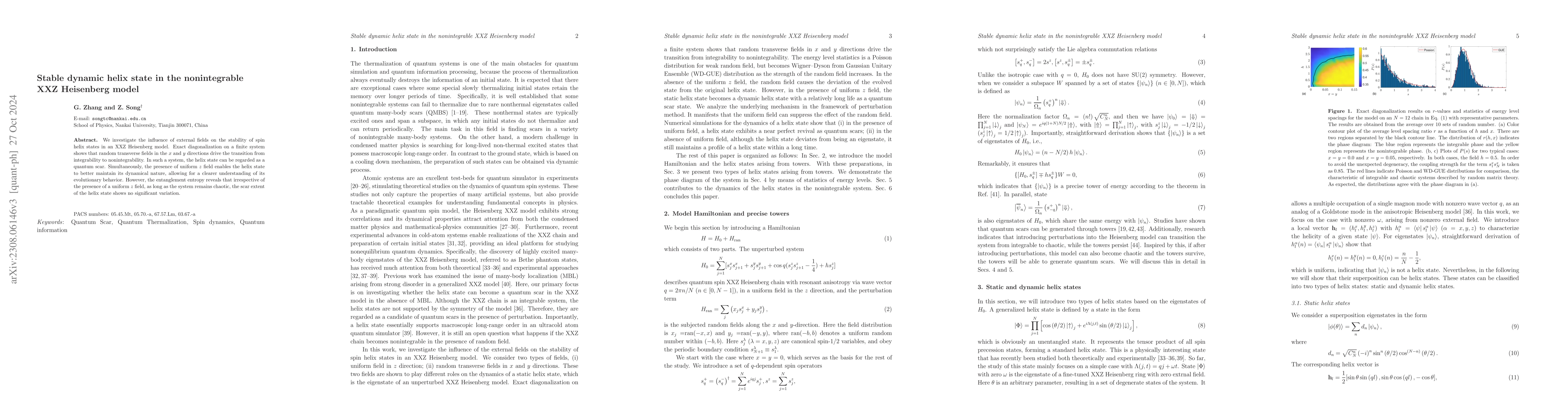Thumbnail for Stable dynamic helix state in the nonintegrable XXZ Heisenberg model