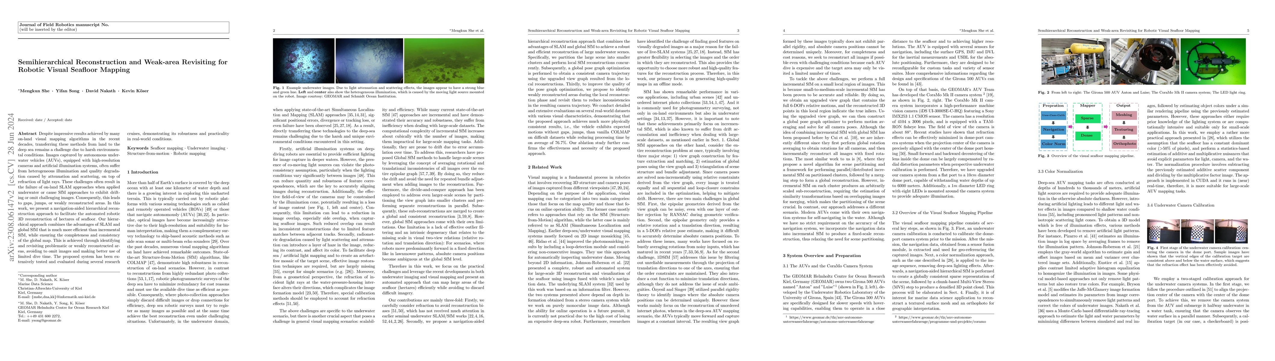 Thumbnail for Semihierarchical Reconstruction and Weak-area Revisiting for Robotic
  Visual Seafloor Mapping
