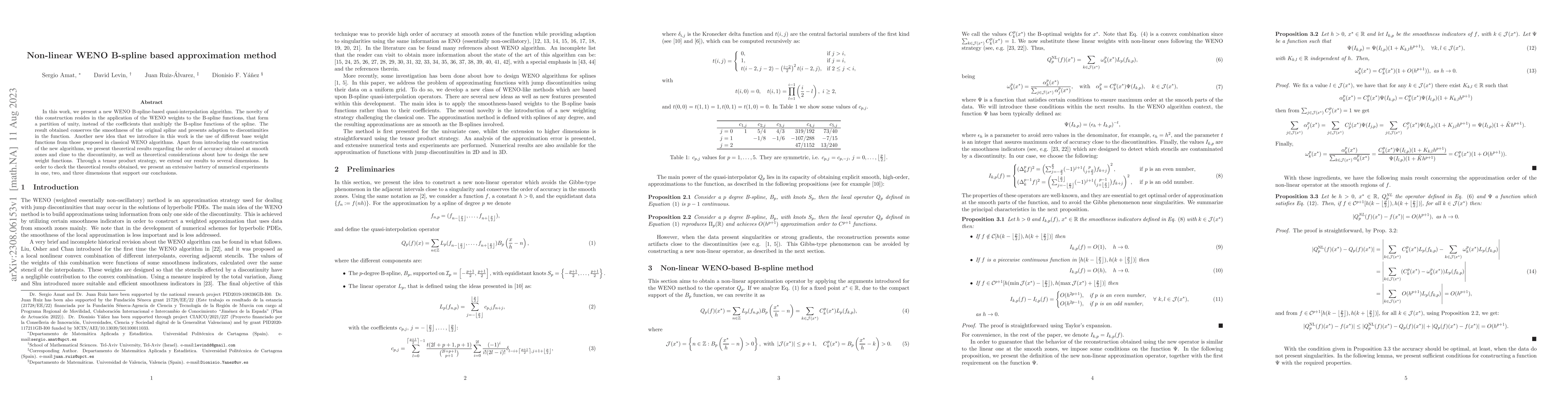 Thumbnail for Non-linear WENO B-spline based approximation method