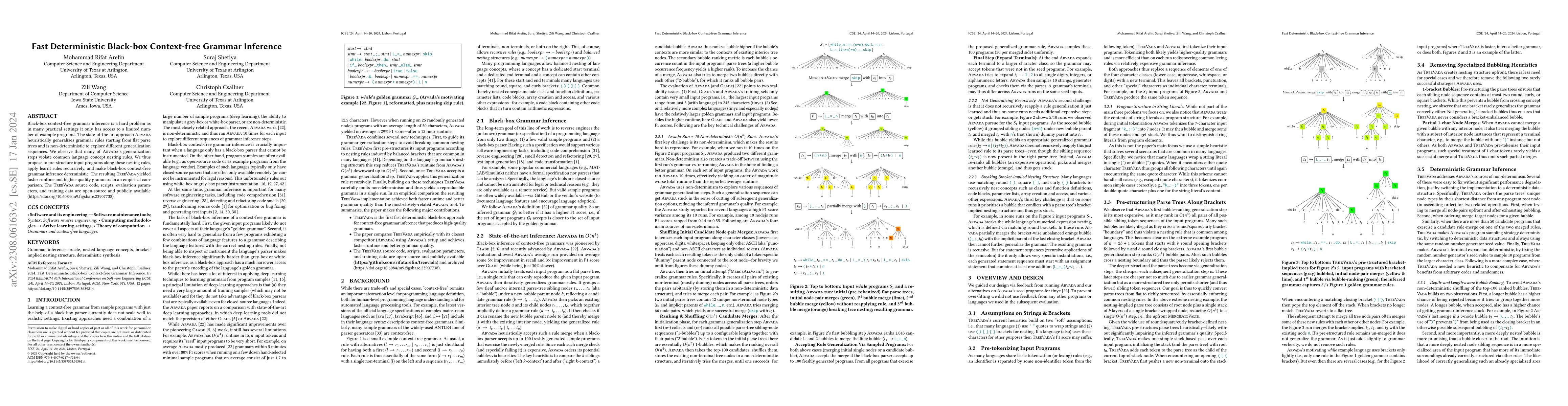 Thumbnail for Fast Deterministic Black-box Context-free Grammar Inference