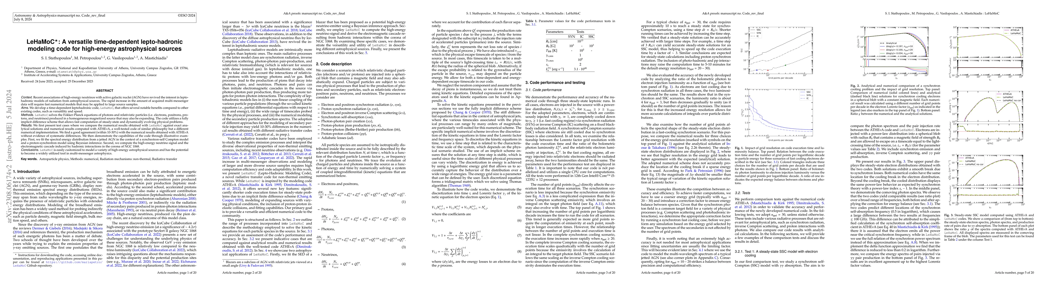 Thumbnail for LeHaMoC: a versatile time-dependent lepto-hadronic modeling code for
  high-energy astrophysical sources