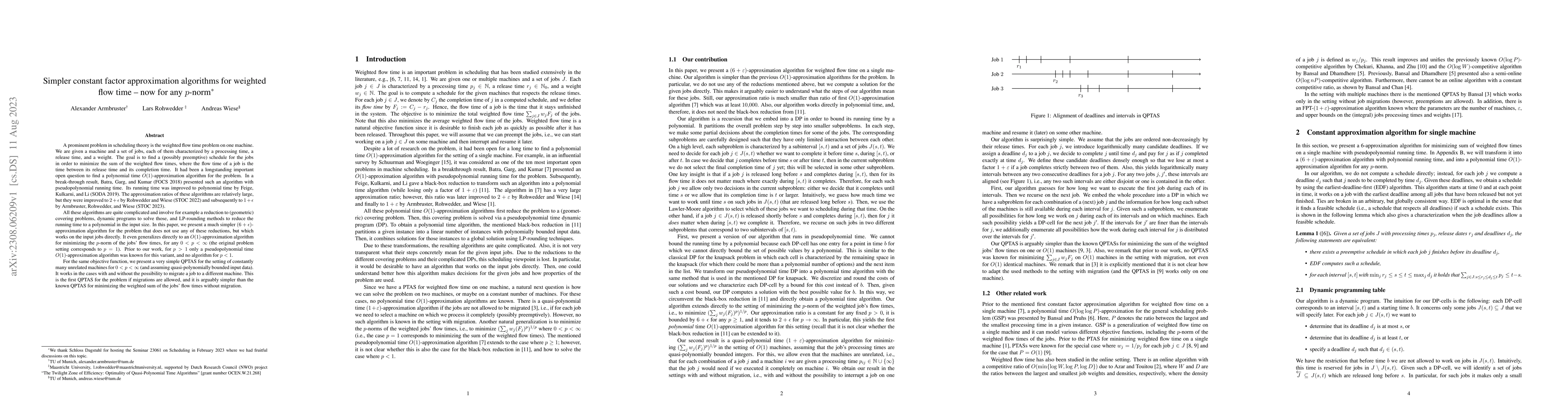 Thumbnail for Simpler constant factor approximation algorithms for weighted flow time
  -- now for any $p$-norm