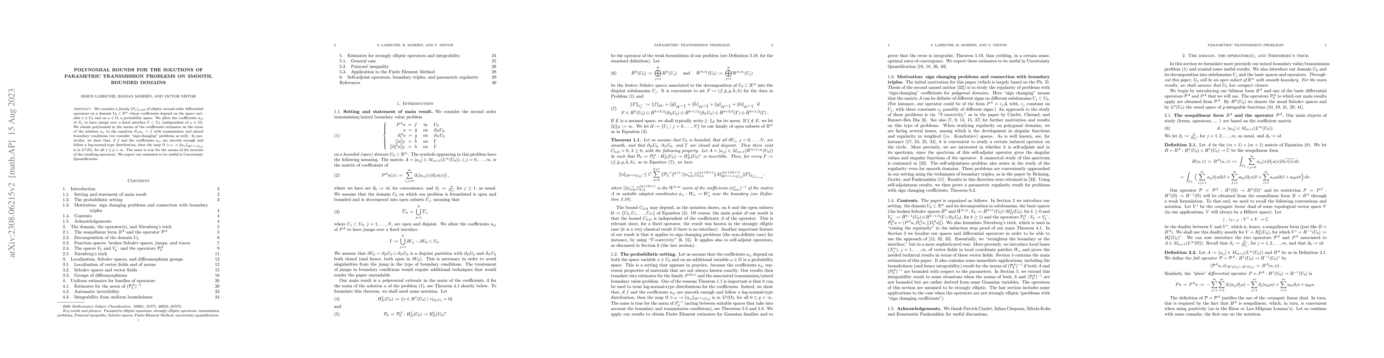 Thumbnail for Polynomial bounds for the solutions of parametric transmission problems
  on smooth, bounded domains