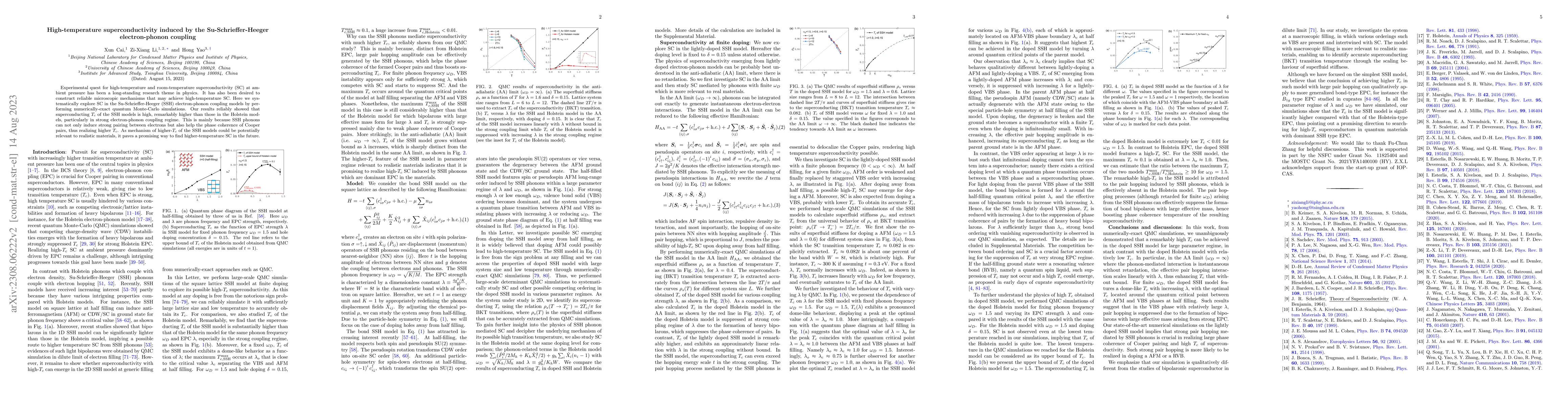 Thumbnail for High-temperature superconductivity induced by the Su-Schrieffer-Heeger
  electron-phonon coupling