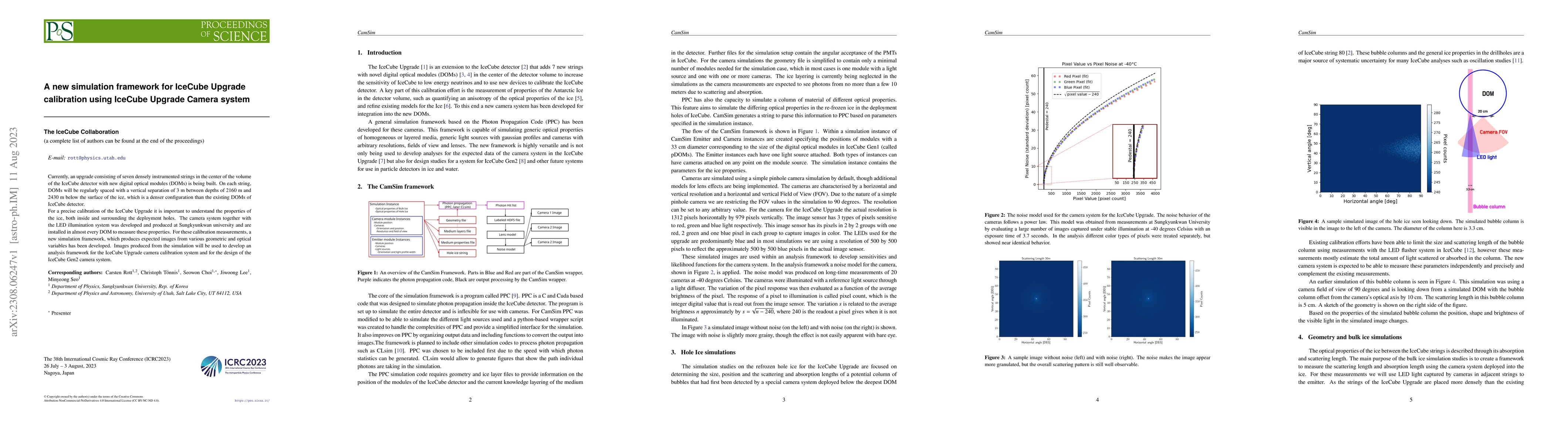 Thumbnail for A new simulation framework for IceCube Upgrade calibration using IceCube
  Upgrade Camera system