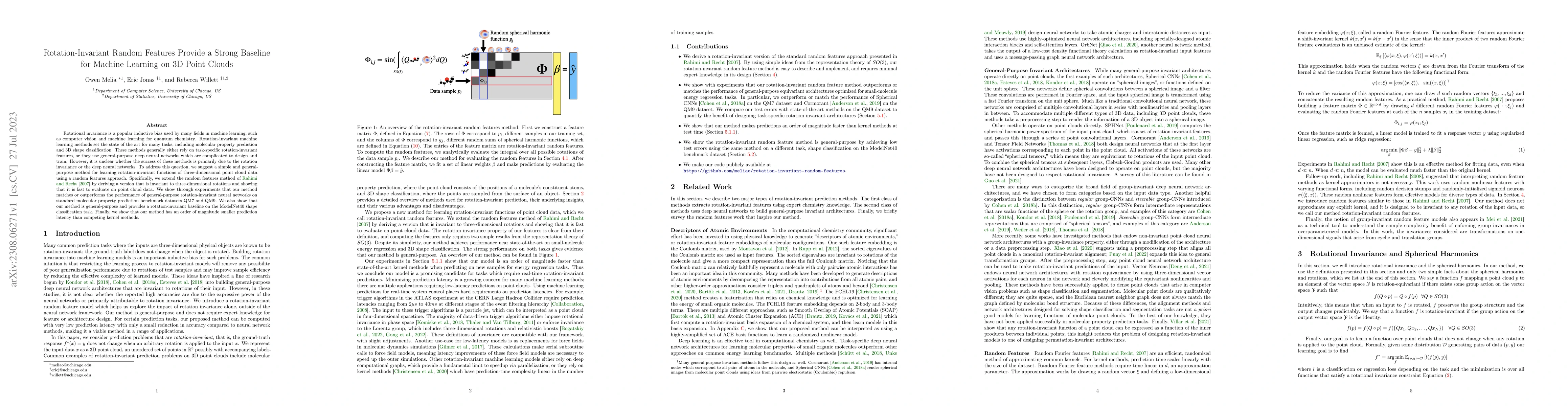 Thumbnail for Rotation-Invariant Random Features Provide a Strong Baseline for Machine
  Learning on 3D Point Clouds