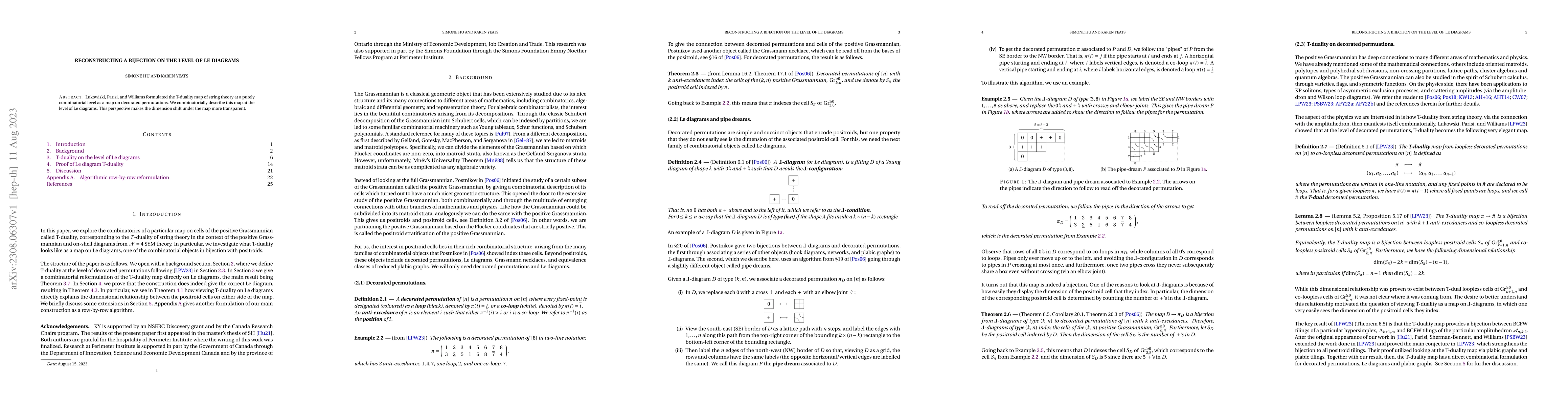 Thumbnail for Reconstructing a bijection on the level of Le diagrams