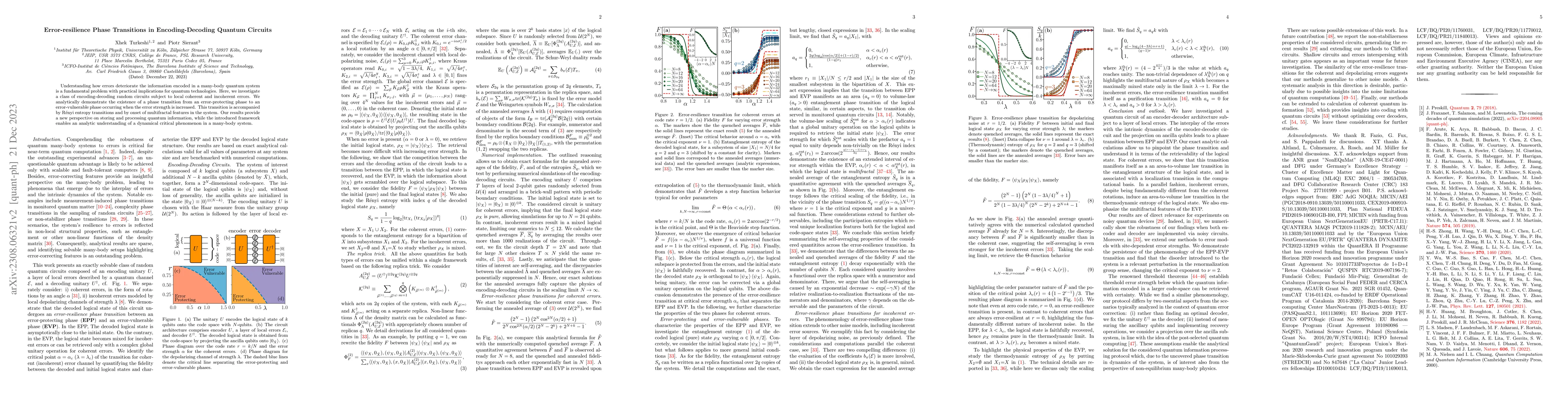 Thumbnail for Error-resilience Phase Transitions in Encoding-Decoding Quantum Circuits