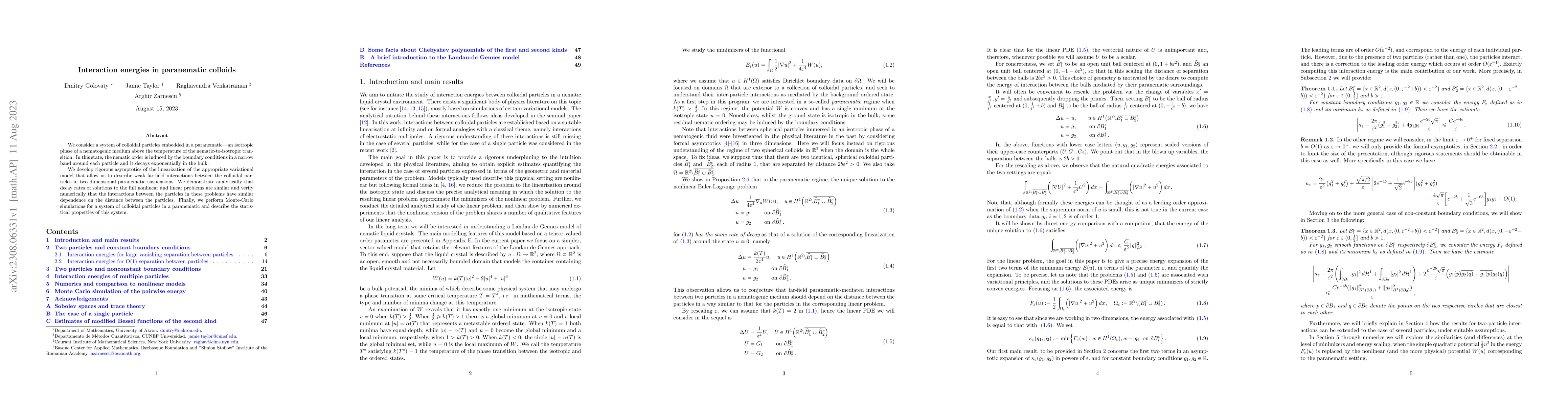 Thumbnail for Interaction energies in paranematic colloids