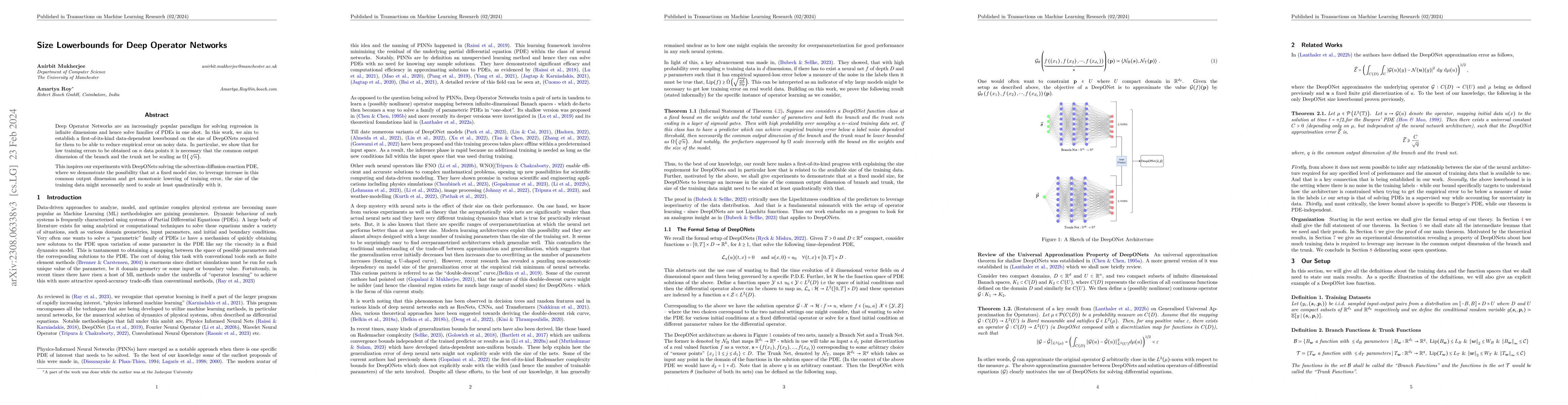 Thumbnail for Size Lowerbounds for Deep Operator Networks