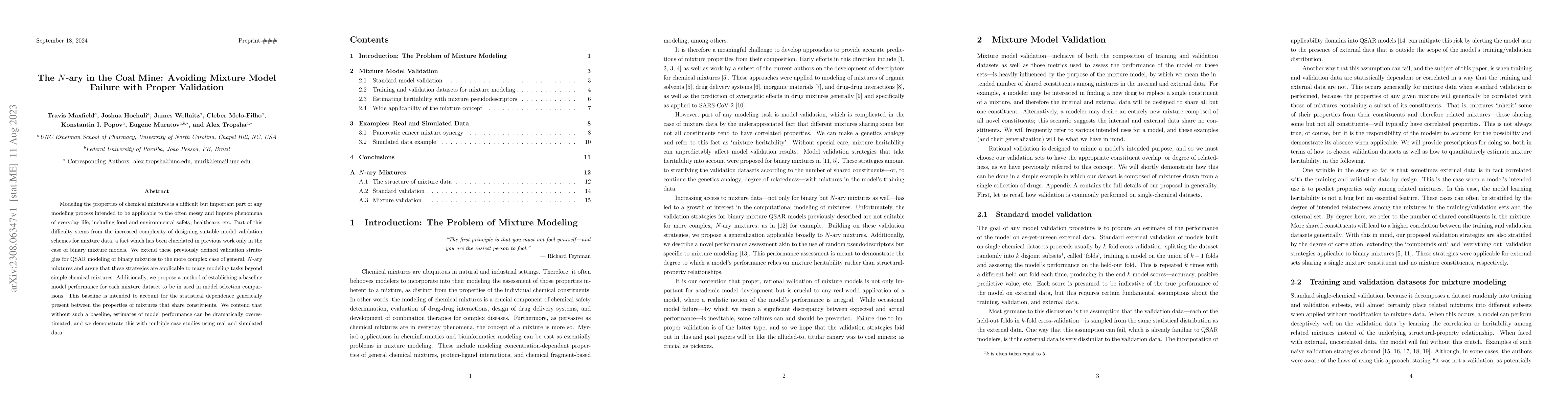 Thumbnail for The N-ary in the Coal Mine: Avoiding Mixture Model Failure with Proper
  Validation