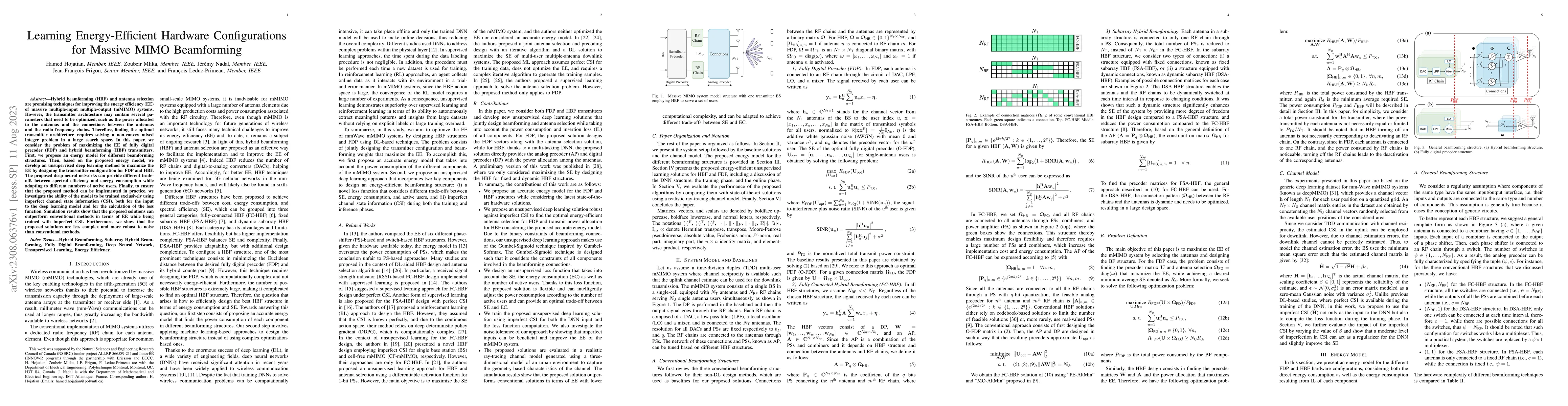 Thumbnail for Learning Energy-Efficient Hardware Configurations for Massive MIMO
  Beamforming
