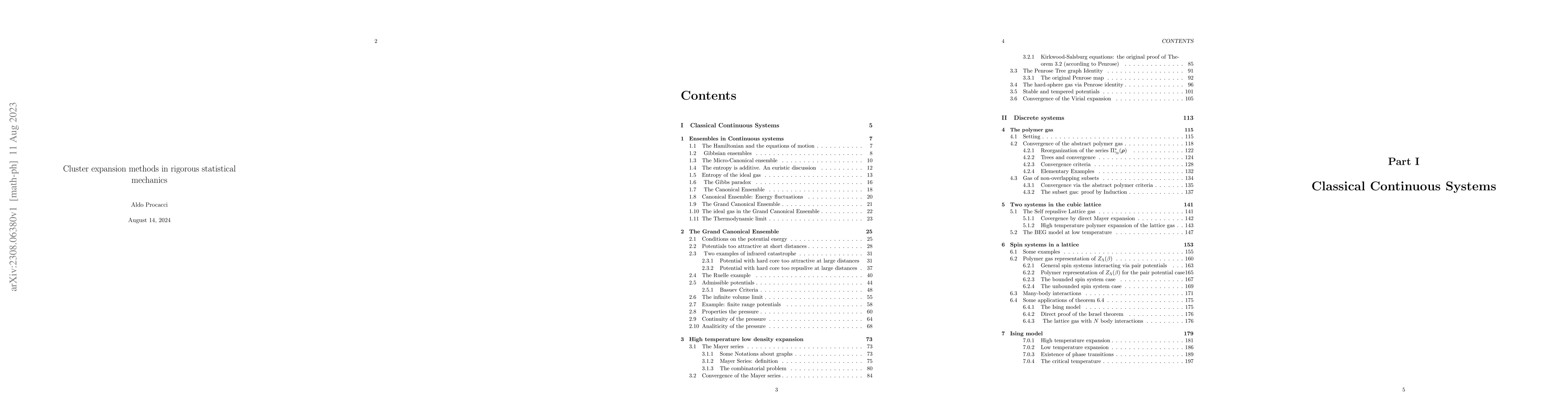 Thumbnail for Cluster expansion methods in rigorous statistical mechanics
