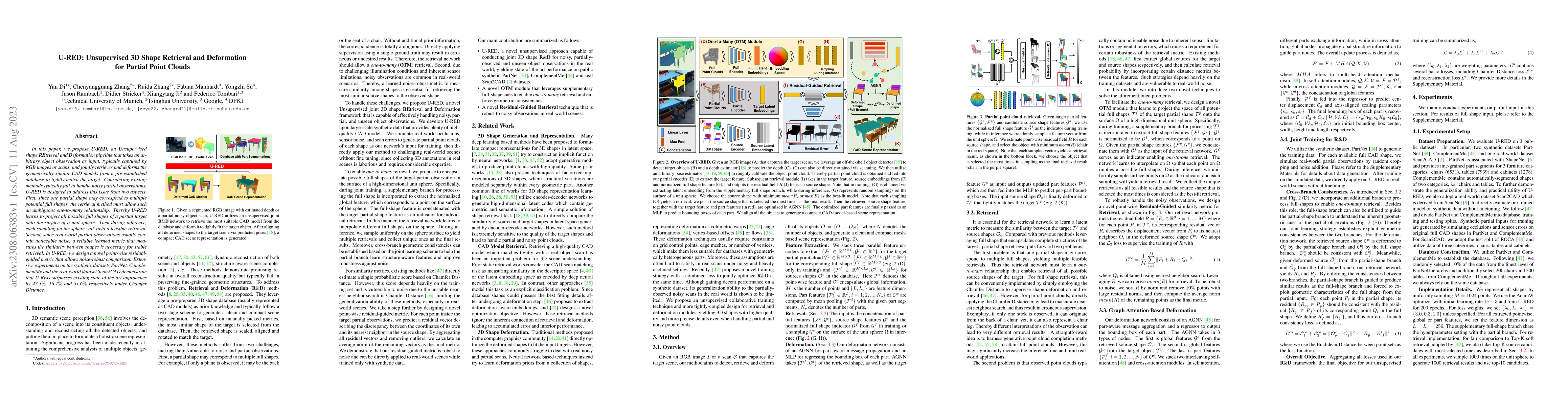 Thumbnail for U-RED: Unsupervised 3D Shape Retrieval and Deformation for Partial Point
  Clouds