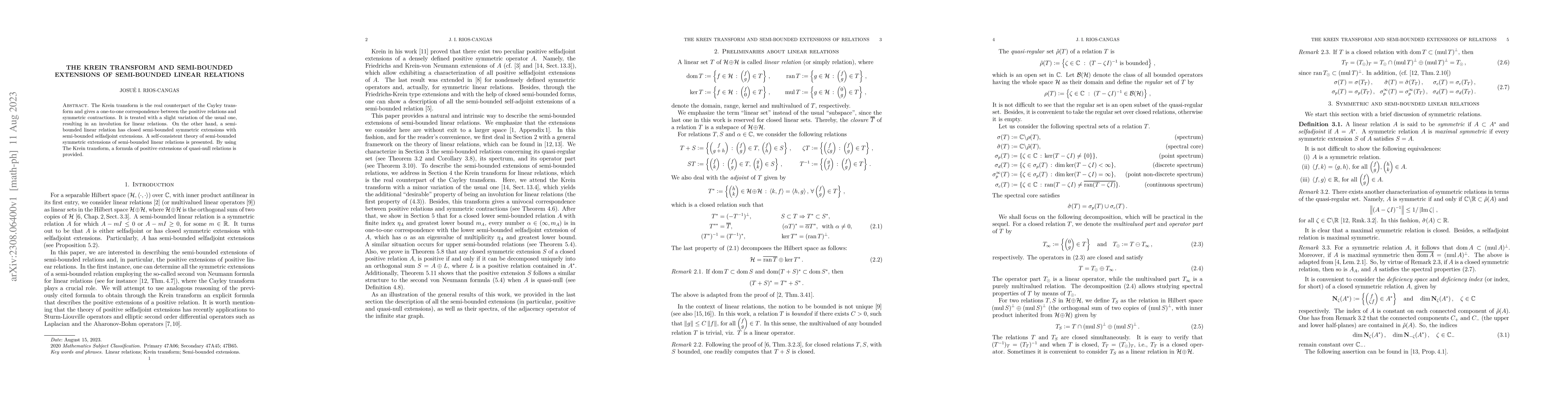 Thumbnail for The Krein transform and semi-bounded extensions of semi-bounded linear
  relations