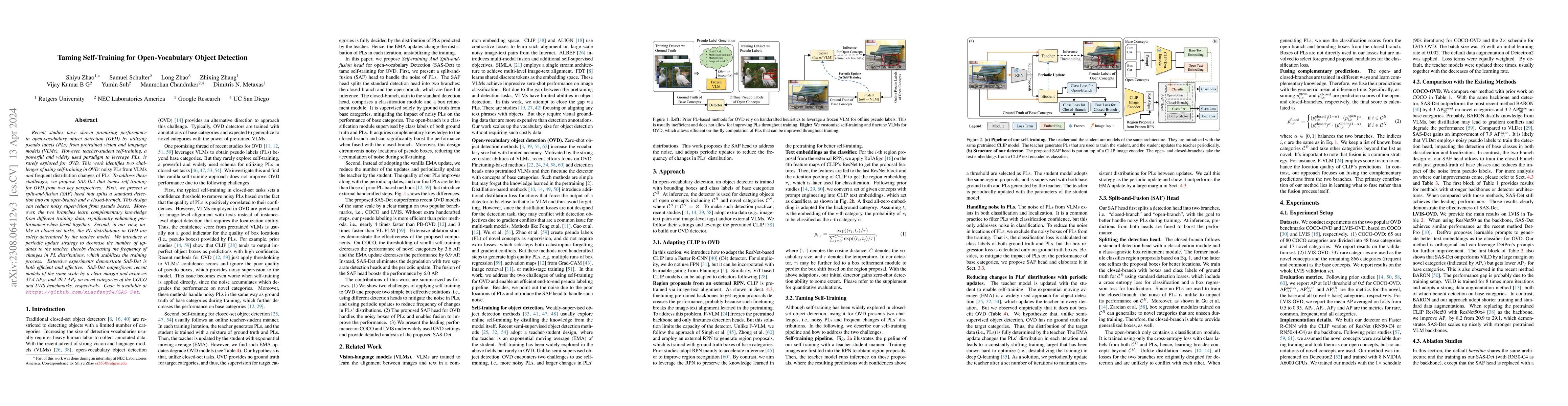 Thumbnail for Taming Self-Training for Open-Vocabulary Object Detection