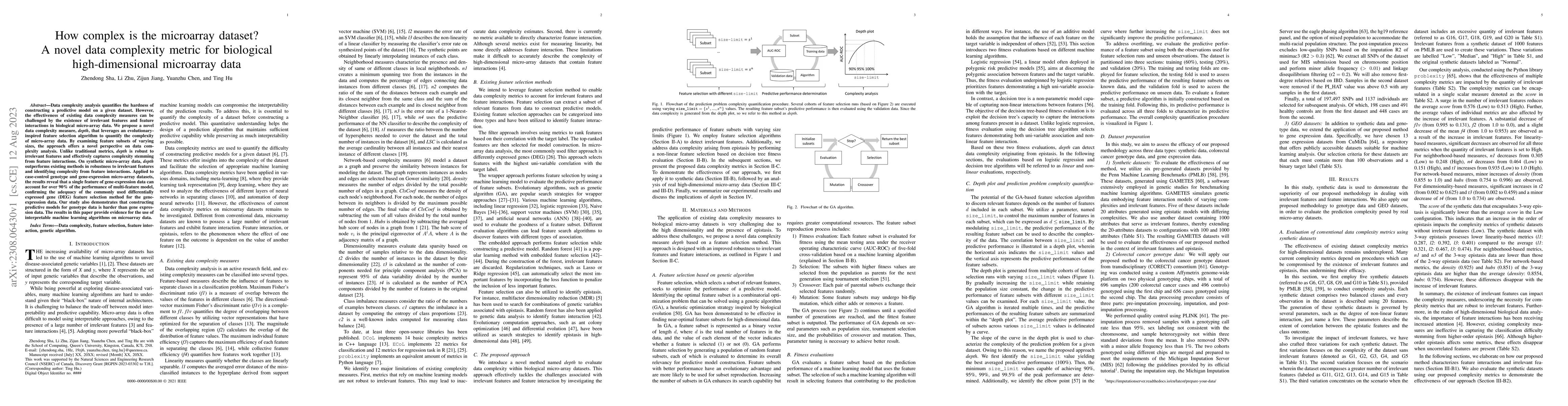 Thumbnail for How complex is the microarray dataset? A novel data complexity metric
  for biological high-dimensional microarray data