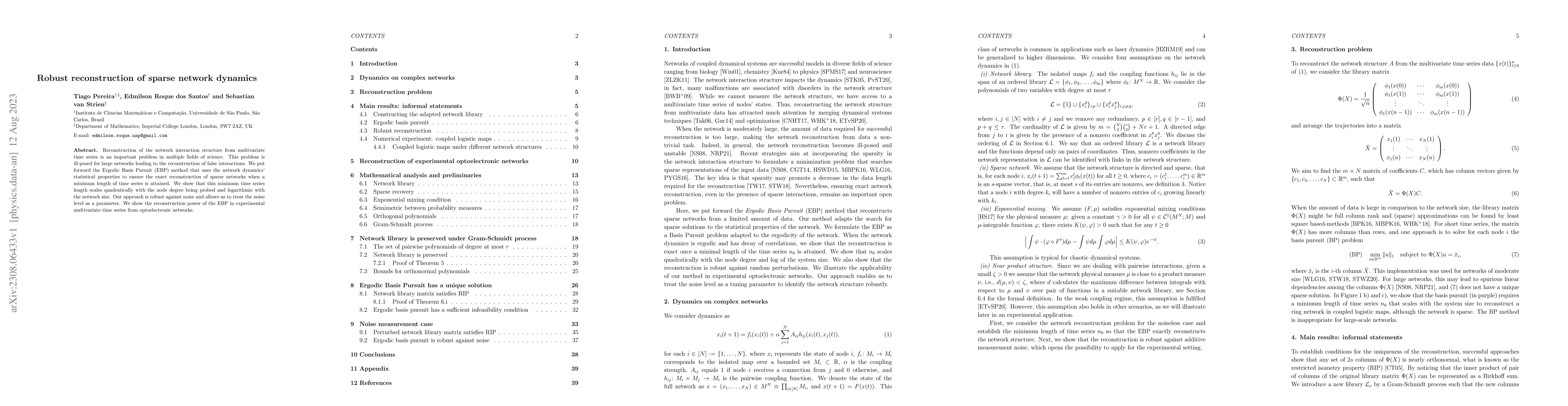 Thumbnail for Robust reconstruction of sparse network dynamics