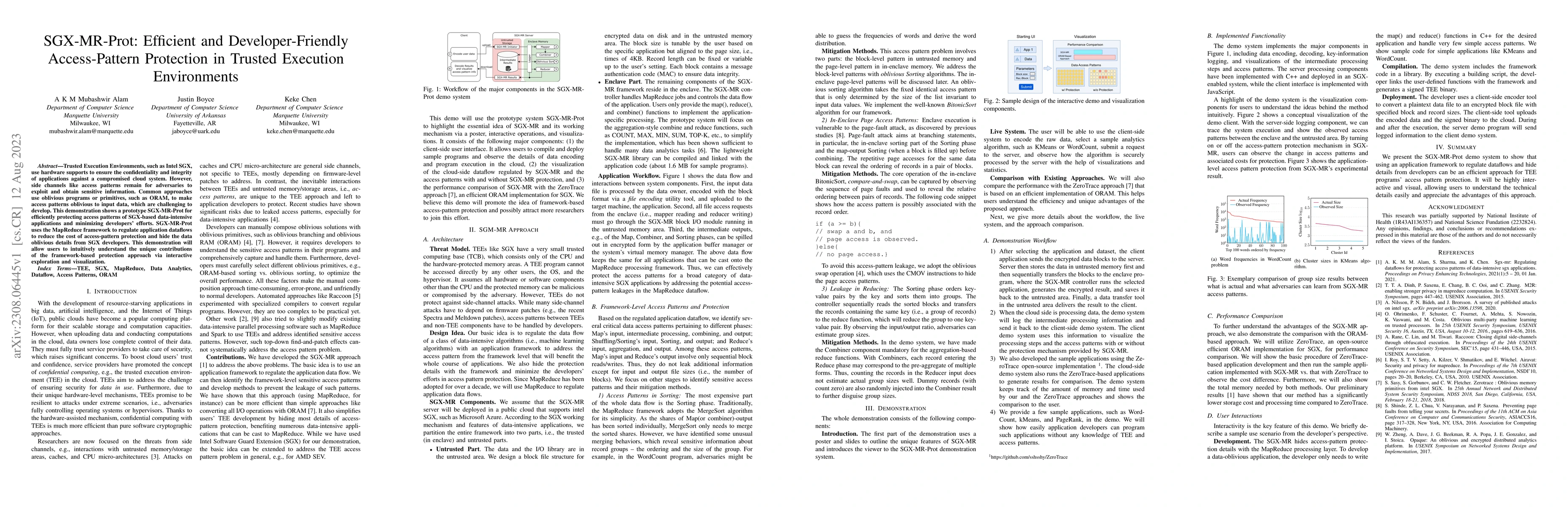 Thumbnail for SGX-MR-Prot: Efficient and Developer-Friendly Access-Pattern Protection
  in Trusted Execution Environments